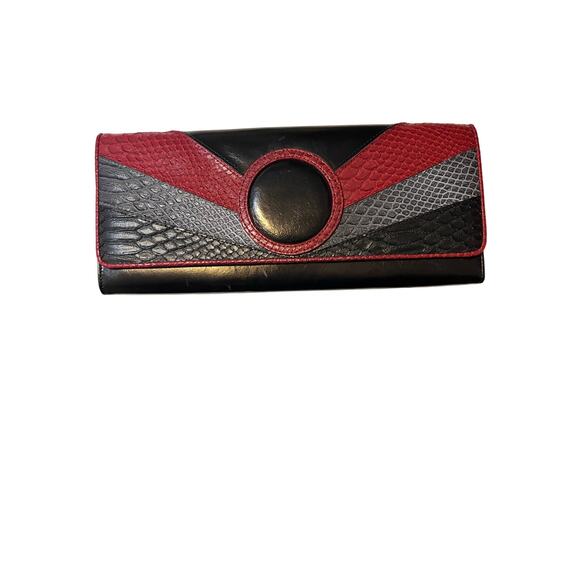 Bebe vintage leather patchwork clutch - Picture 1 of 8